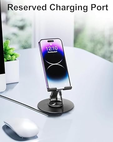 Stand has feature of reversed charging port
