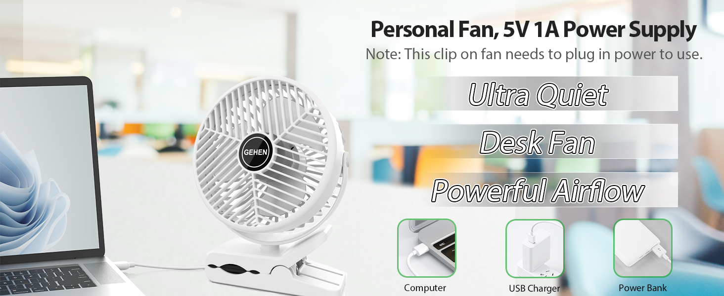 fans for home bedroom, desk fans small quiet electric plug in, mini portable fan, usb fan mini