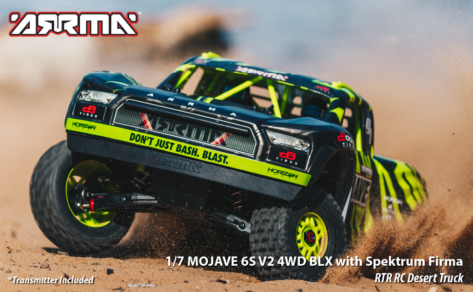Amazon.com: ARRMA RC Truck 1/7 Mojave 6S V2 4WD BLX Desert Truck