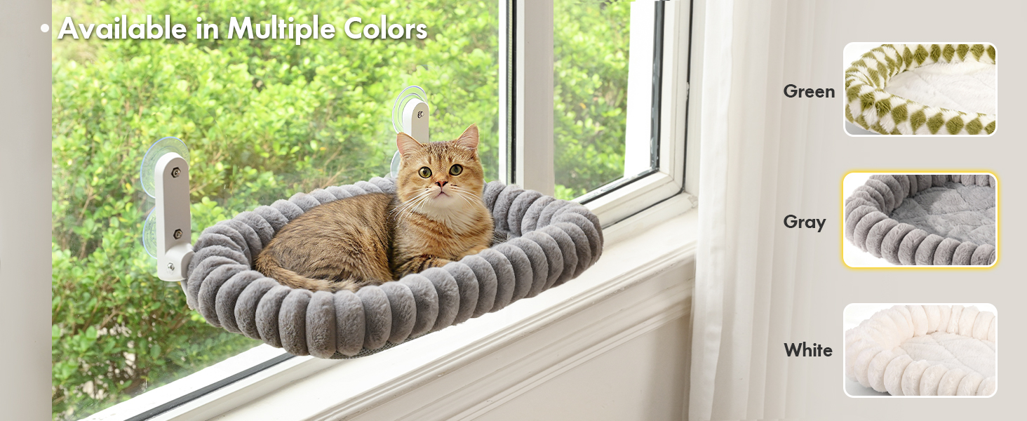 Stripes Cushion Window Perch 52 Gray a+(4)