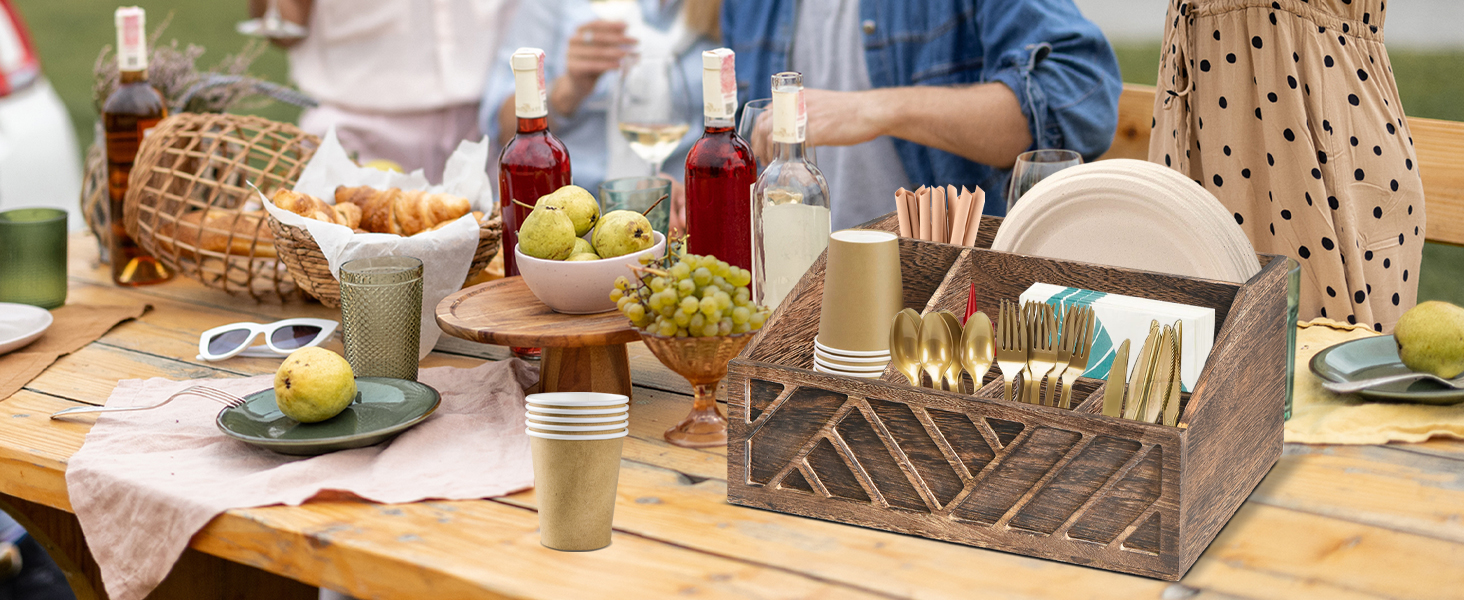 brown paper plate dispenser