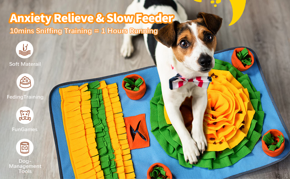SuooTci Snuffle Mats for Dogs Pet Treats Feeding Sniff Mat