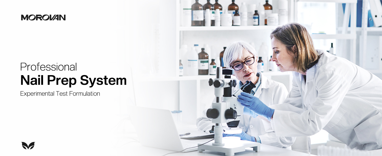 Morovan Nail Prep Dehydrator and Primer Set Professional Natural Acid