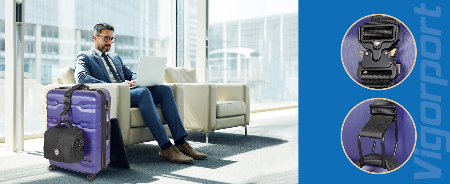 Vigorport Luggage Hook Strap, J Hook for Add a Bag Luggage