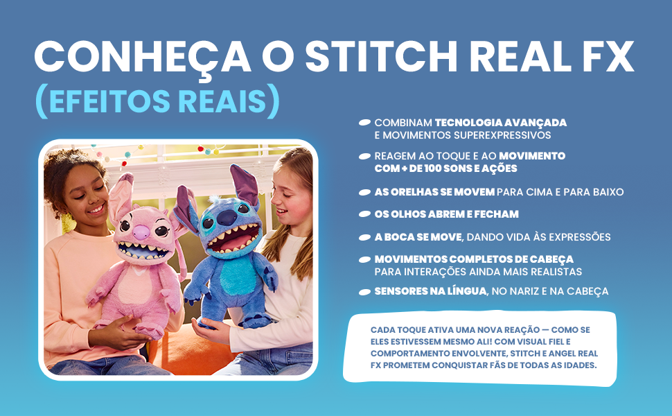 Robo Angel Real Fx, Stitch Wow, Sunny : Amazon.com.br