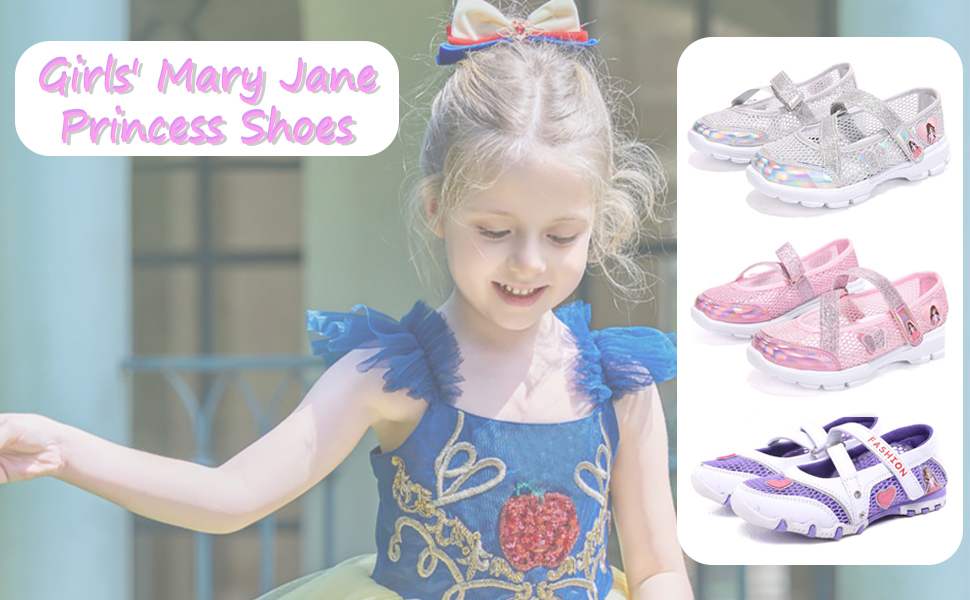 Unitysow Girls' Mary Jane Princess Shoes