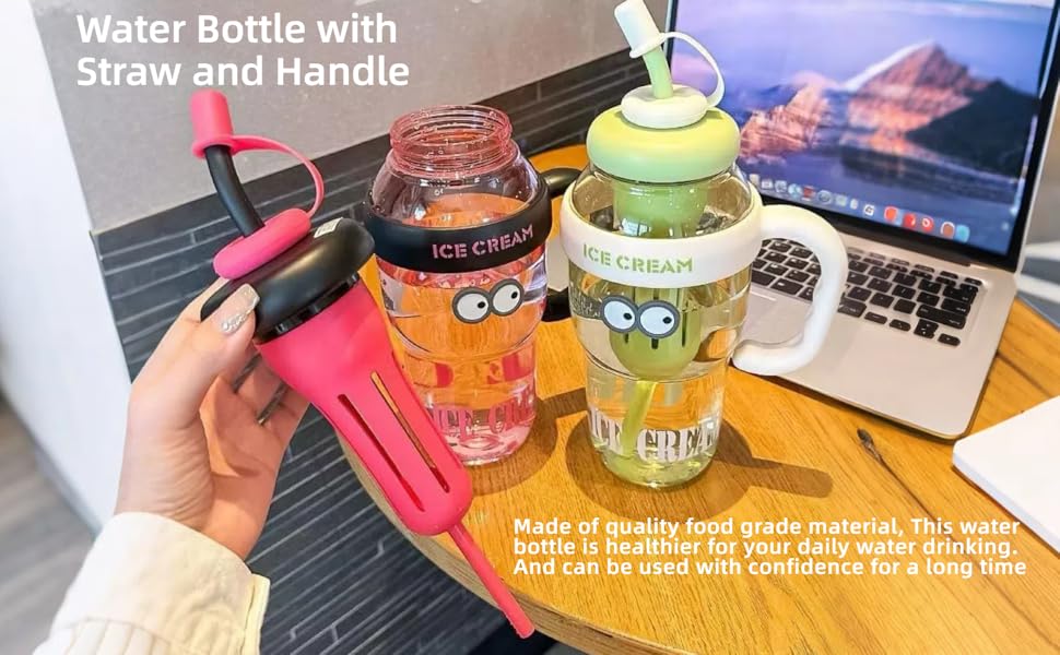 【♡a8nen♡】 Amazon.com: LuxeOne Kawaii Water Bottle with Straw and