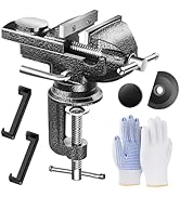 BAIQI Professional Vise Table, 360° Rotation Work Clamp-On Vise, Versatile Use, Heavy Duty Constr...