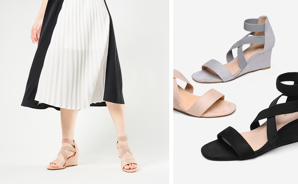 DREAM PAIRS WEDGE SANDALS FOR WOMEN