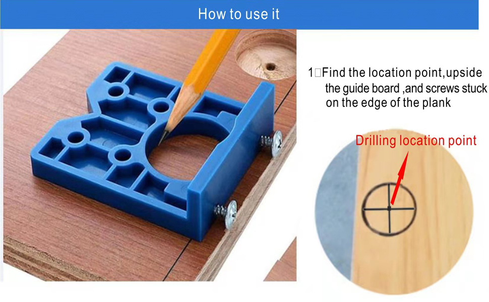 Door Hinge Jig, Forstner Bit Sets, 35mm Hinge Drill Bit for Kitchen Door Handle Jig, Puncher