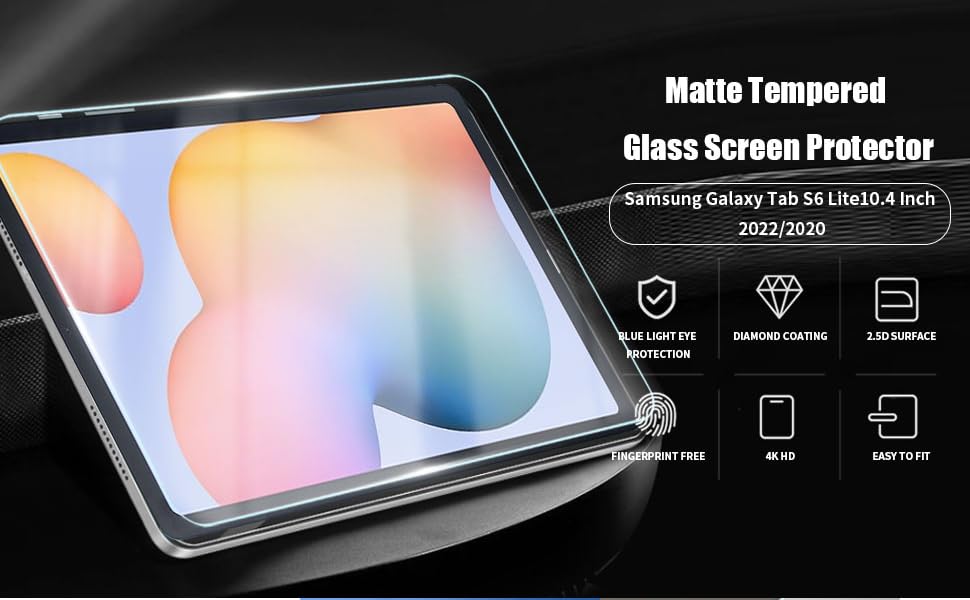 Junfire [2 Pack] Tempered Glass Matte Screen Protector for