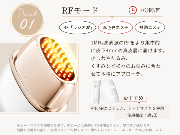 Amazon.co.jp: ANLAN ミニRF美顔器 ポケット美容 rf ems 美顔器