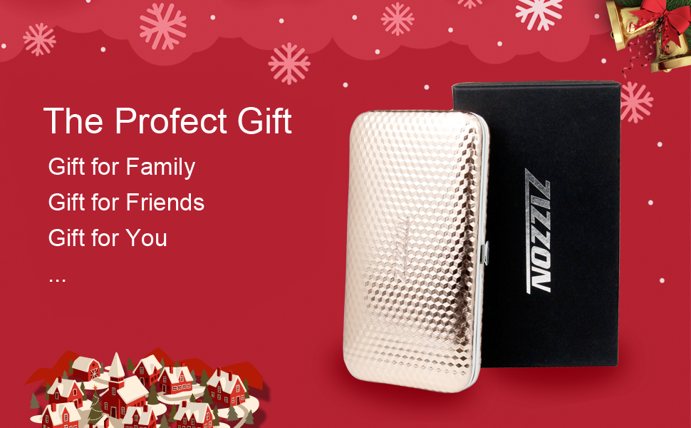 manicure set 12 in 1 rose gold