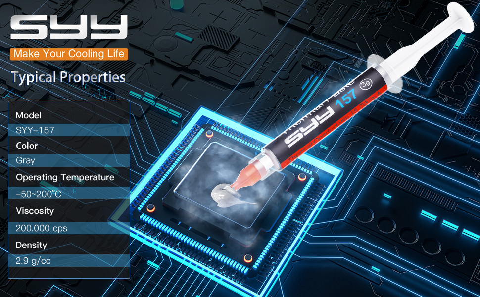Thermal Paste, SYY 3 Grams CPU Paste Thermal Compound Paste Heatsink