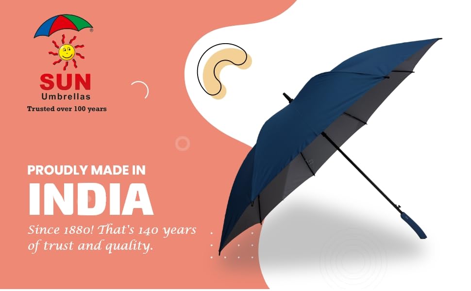 Sun Umbrella Blue Golf Big Size UV Protective Long & NonFoldable