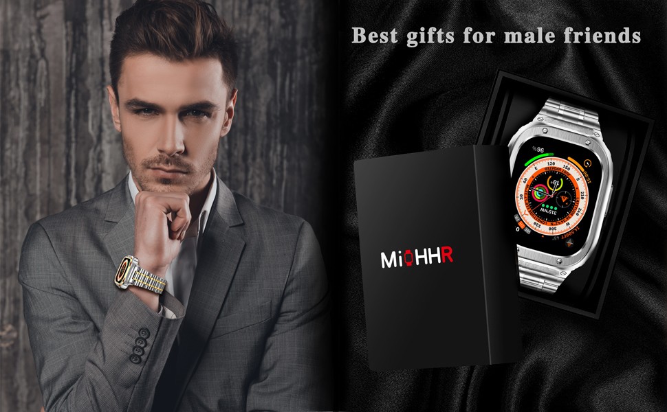 men rugged apple watch band wiath case