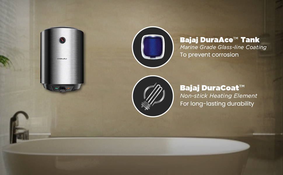 bajaj water heater for home, geyser, water geyser for bathroom , fast heating water heater