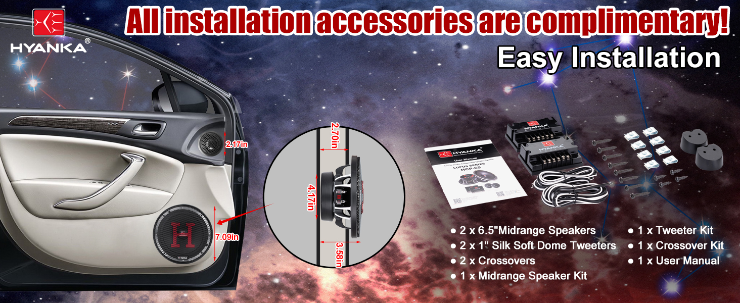 6.5 Component Car Speakers