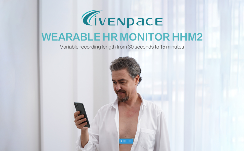 Livenpace HR Monitoring Device, Personal Bluetooth Monitor for Rhythm Waveform, Home