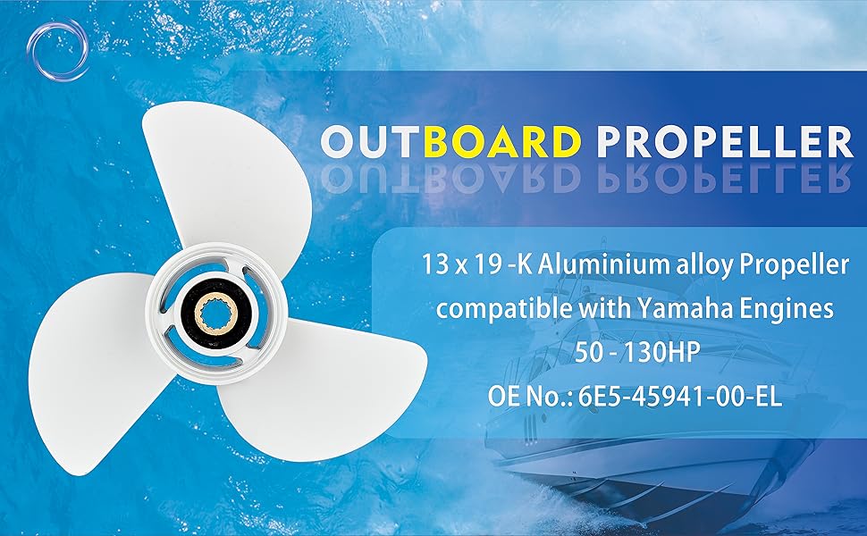 Amazon.com : Gaoyeer 13x19-K Aluminum Outboard Propeller