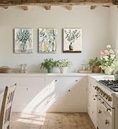Glass vase flowers wall art