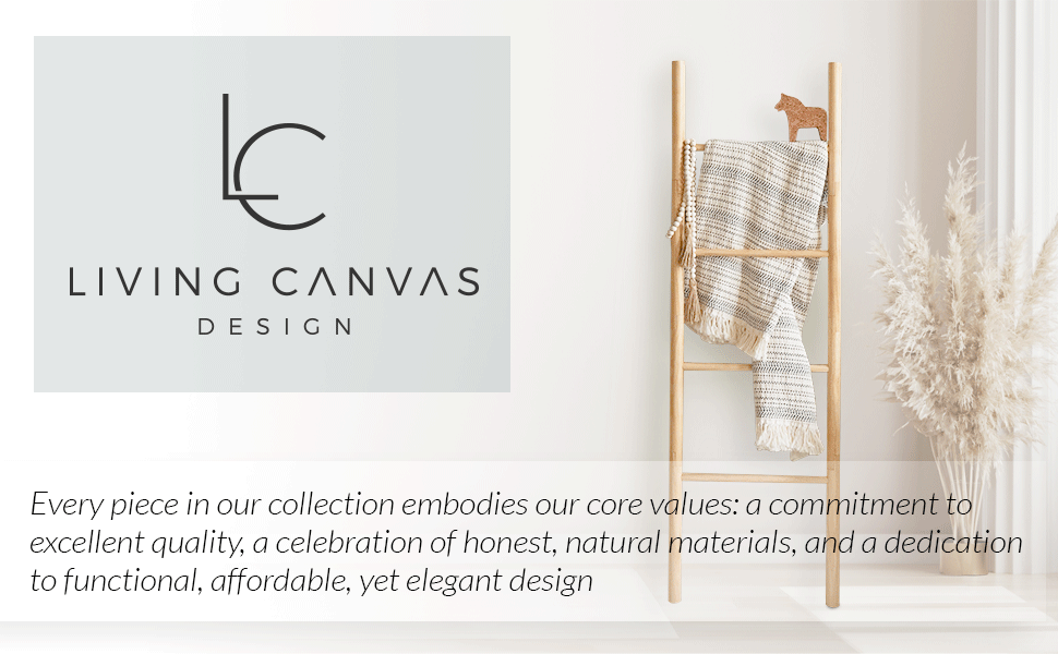 blanket ladder, decorative ladder in living room