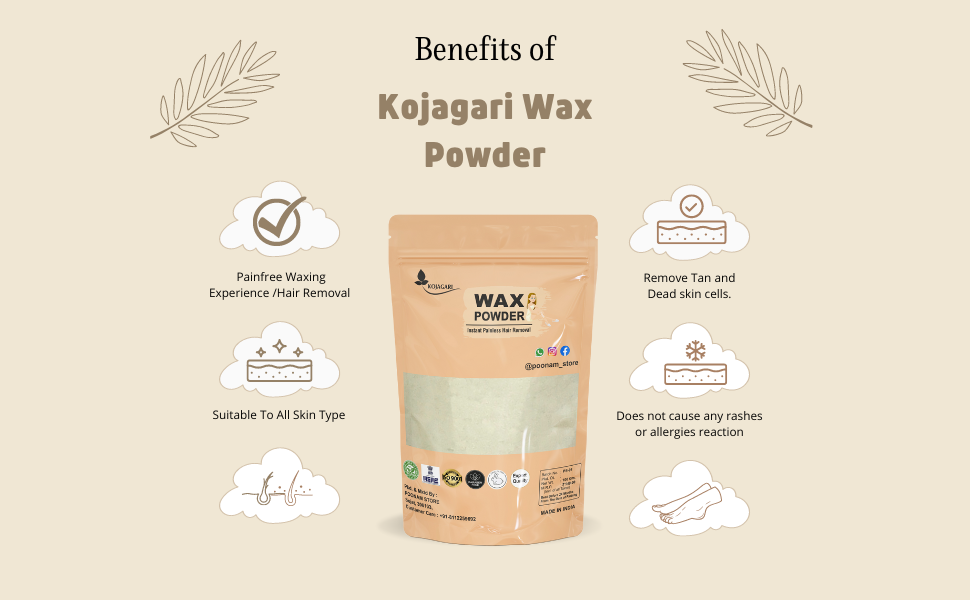 Buy KOJAGARI Herbal Wax Powder Kojagari Wax Powder Hair Removal
