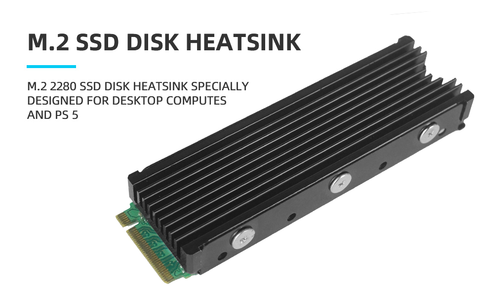 Maxesla M.2 SSD Heatsink, Heatsink PS5 DoubleSided Heat Sink, PS5 SSD