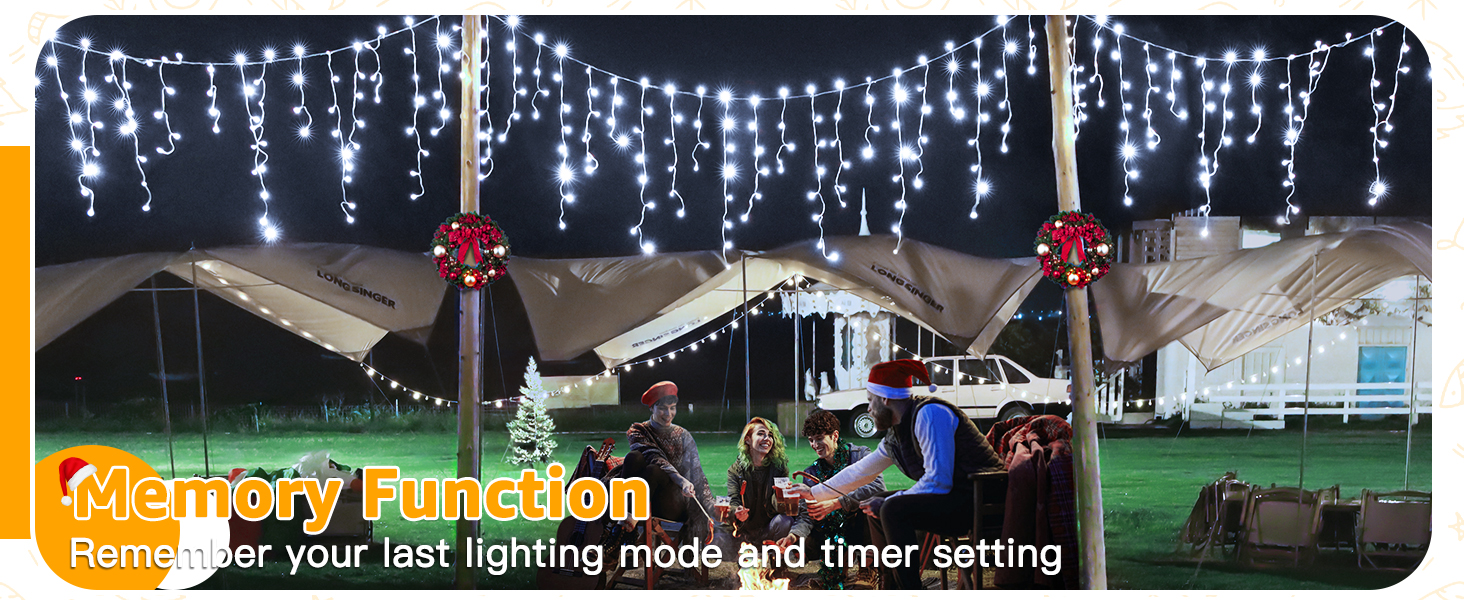 christmas icicle lights outdoor