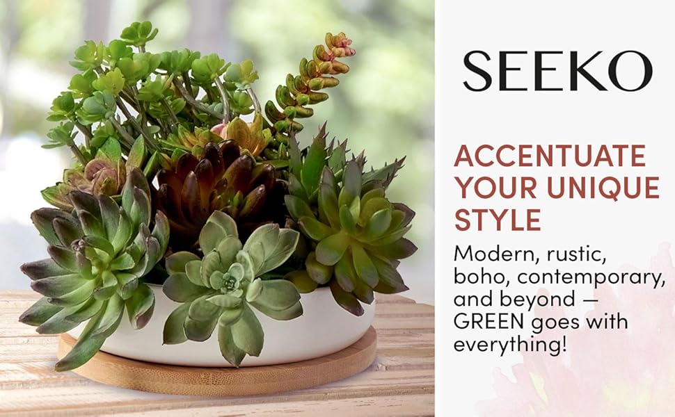 Seeko Artificial Succulents 15 Pack Premium Succulent