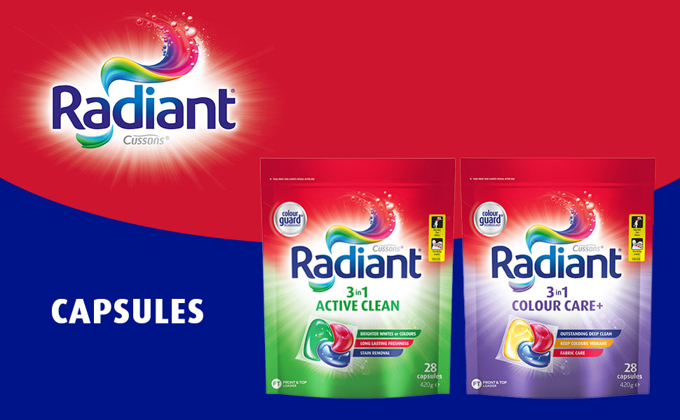 Radiant Colour Care 3 in 1 Laundry Detergent, 675 g (45 Capsules