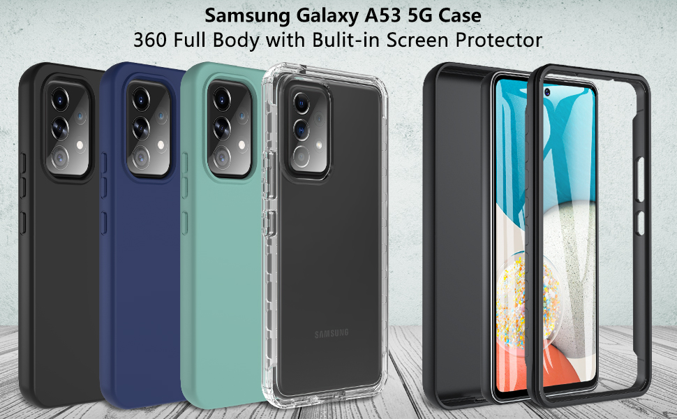 for Samsung A53 5G Case, Samsung A53 Case, BESINPO Full Body Heavy Duty Bumper Case with Built