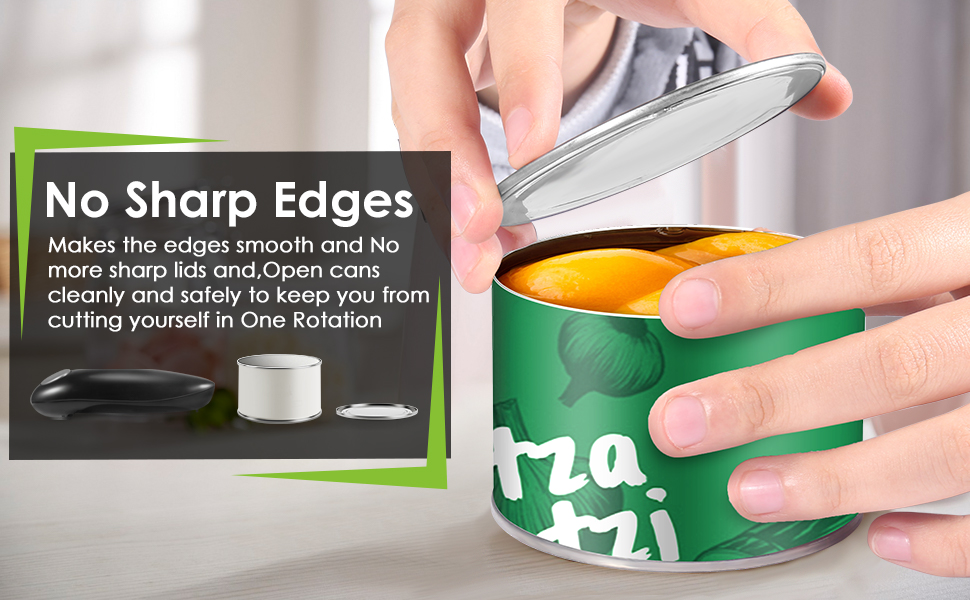 Electric Can Opener, One Touch Switch Automatic Can Opener No Sharp