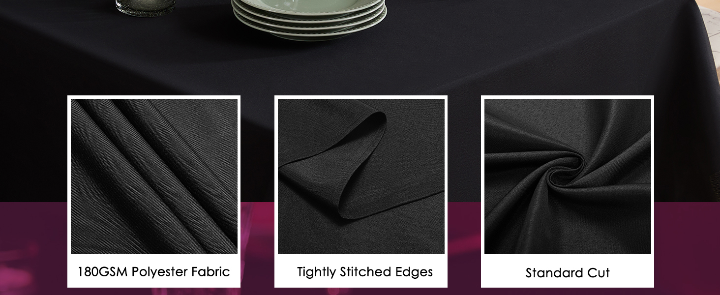 Tablecloths Stain Wrinkle Resistant Washable Polyester Table Cloths for Buffet Parties Wedding