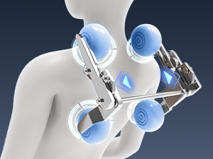 Massage chair Robotic arm width adjustment