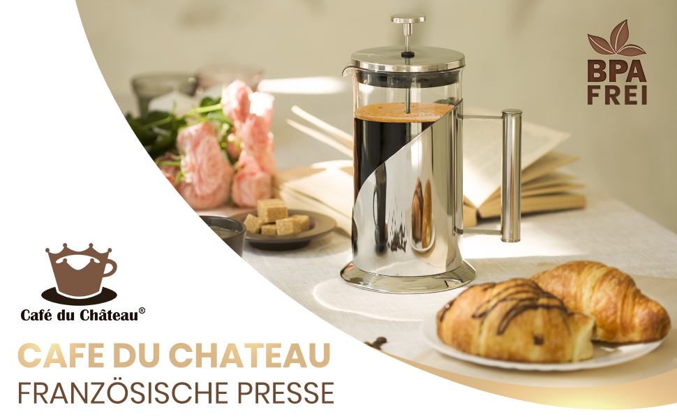 Amazon.de Cafe Du Chateau French Press klein 1 Liter hochwertiger