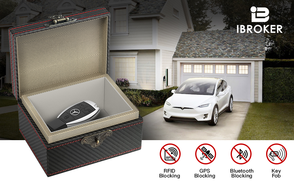 IBROKER Faraday Box for Car Keys, Keyless Car Key Signal Blocker Box