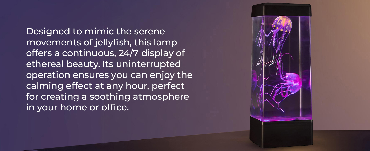 JINX Luminous Jellyfish Lava Lamp Jelly Fish Lamp with 18 Color LEDs