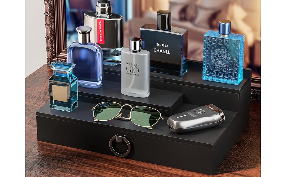 WINKINE Cologne Organizer for Men, Acrylic Display Stand