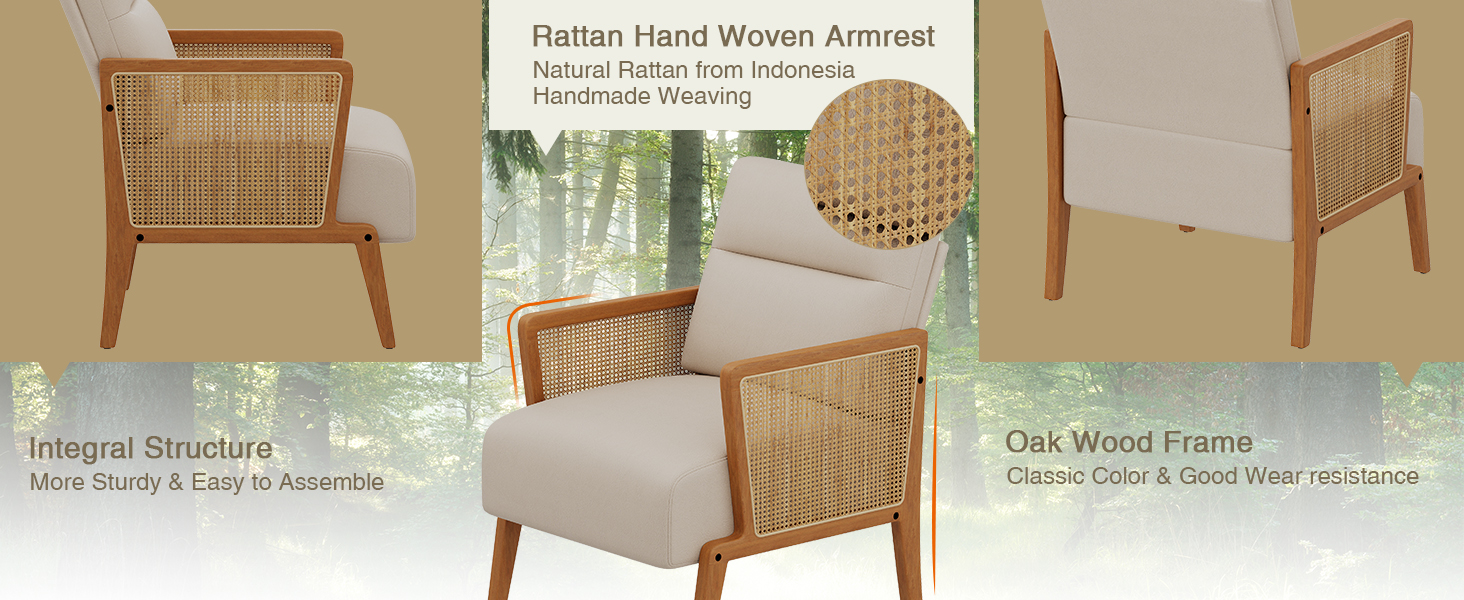 natural rattan accent chair