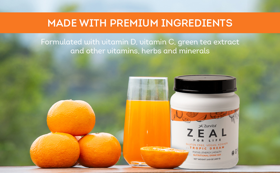 Zurvita Zeal for Life 30Day Wellness Canister Tropic