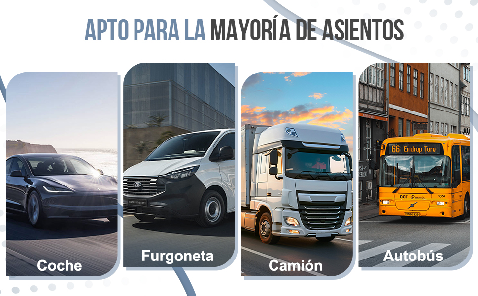 Apto para la mayoría de asientos