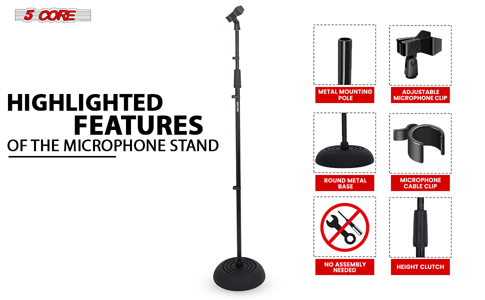 Stand Floor Heavy Duty Height Adjustable 37.5-70 Inch MS RBP5