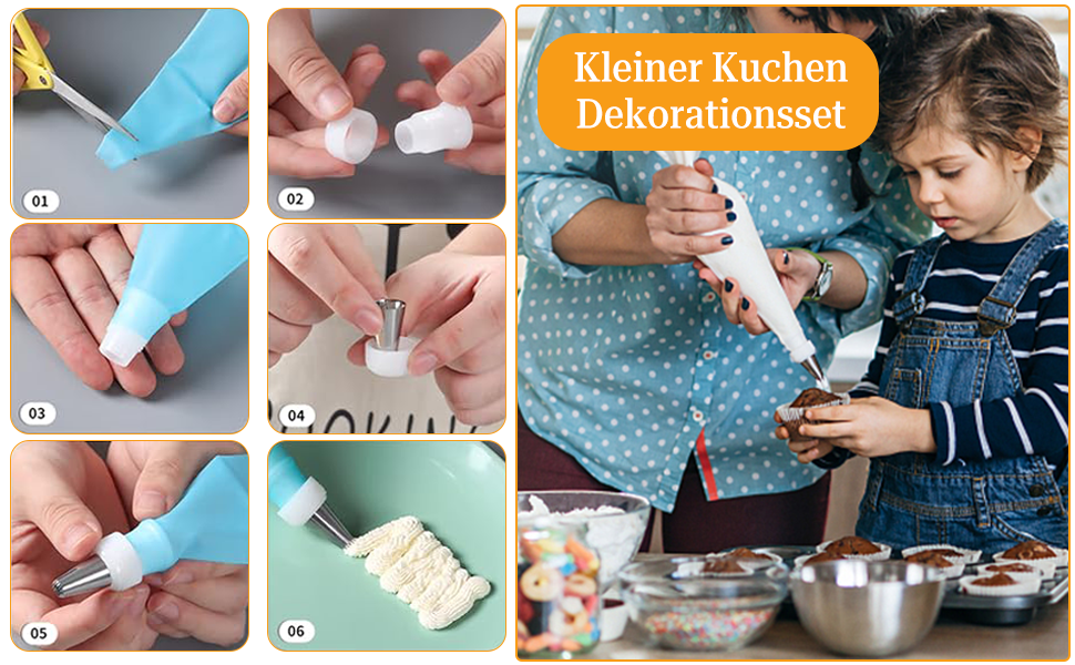 26 Stücke Spritzbeutel mit Tüllen Torten Backen Zubehör Kuchen ...