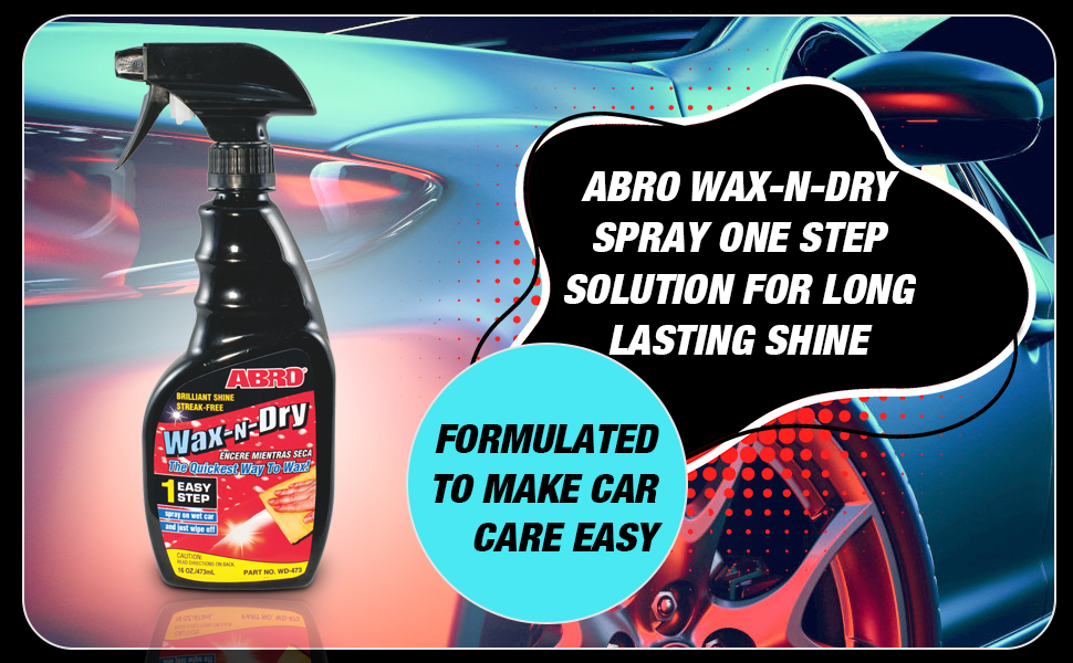 ABRO WD473 1Step WaxNDry Spray Car Wax Polish & Shine Protection