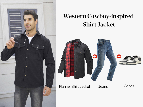 lined flannel jacket for men