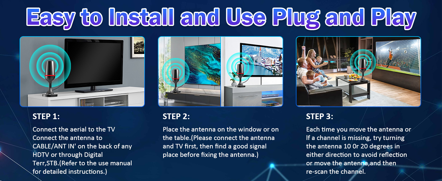 highest rated indoor tv antenna hdtv antenna for smart tv Antenna Tv Digital HD Indoor