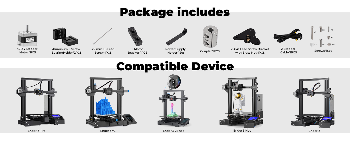 Creality 3D Printer Ender 3 Dual Zaxis Upgrade Kit with