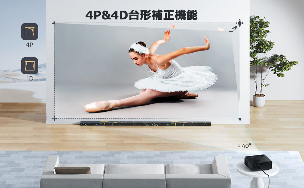 Amazon.co.jp: 【真1080P·短焦点】TOPTRO プロジェクター小型-【270