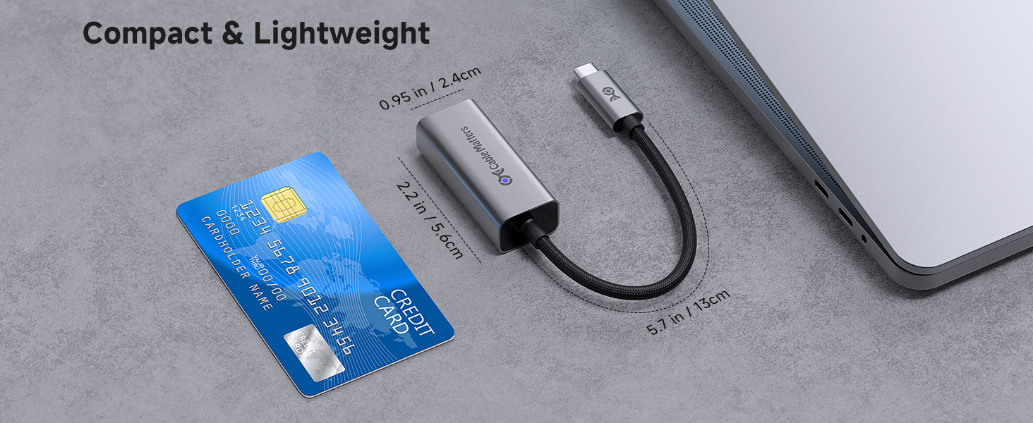 USB C network adapter with plug-and-play functionality for easy setup